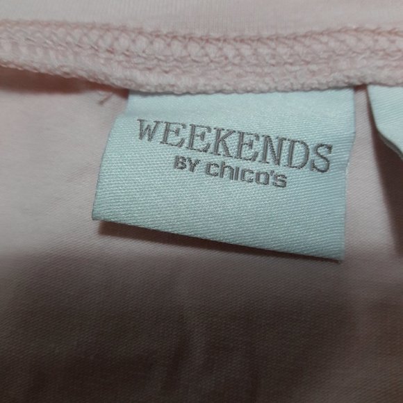 Weekends By Chico's Beaded Top Womens Size:3 - Picture 3 of 4